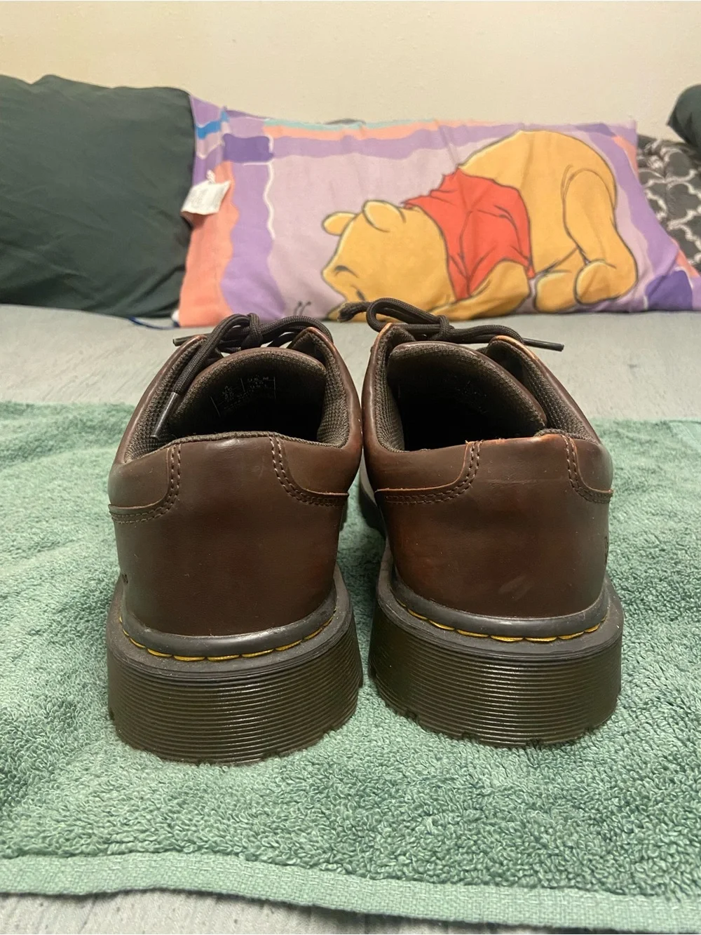 Dr. Martens Men's Brown Leather Derby Shoes